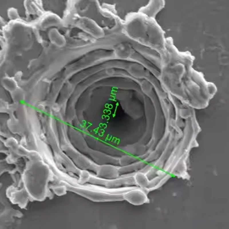 Microvias laser de précision